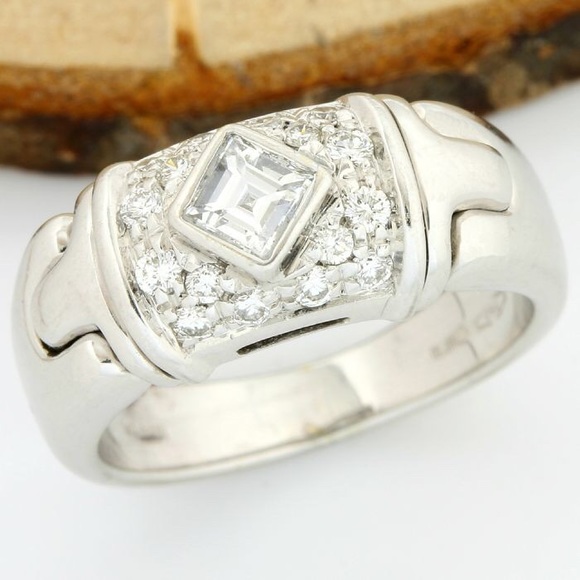 BVLGARI 18k white gold .45 carat diamond ring - Picture 1 of 5